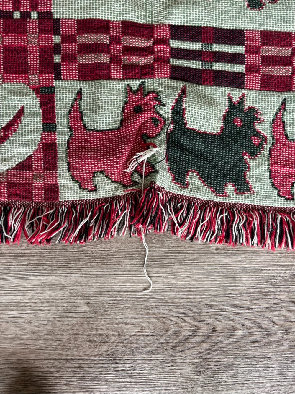 RARE Vtg The Rug Barn Tapestry Throw Blanket Cotton 46